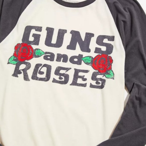 Guns N’ Roses Logo Long Sleeve Raglan Tee - Picture 3 of 3